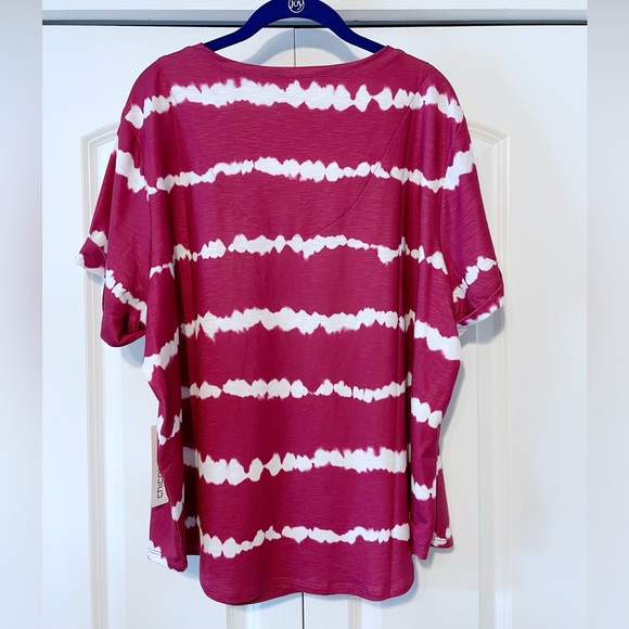 Chico’s Zenergy Tie Dye V-Neck Sz 4 (XXL/20/22) - Picture 3 of 8